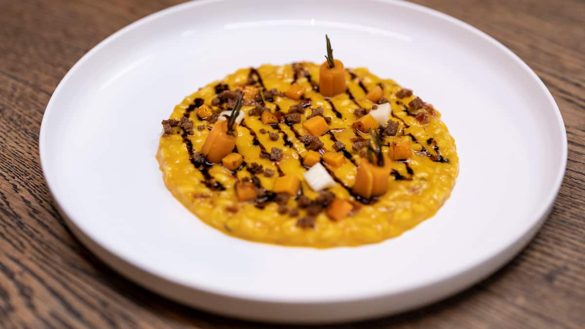 Rezept Kürbisrisotto mit Taleggio Käse und Tomaten