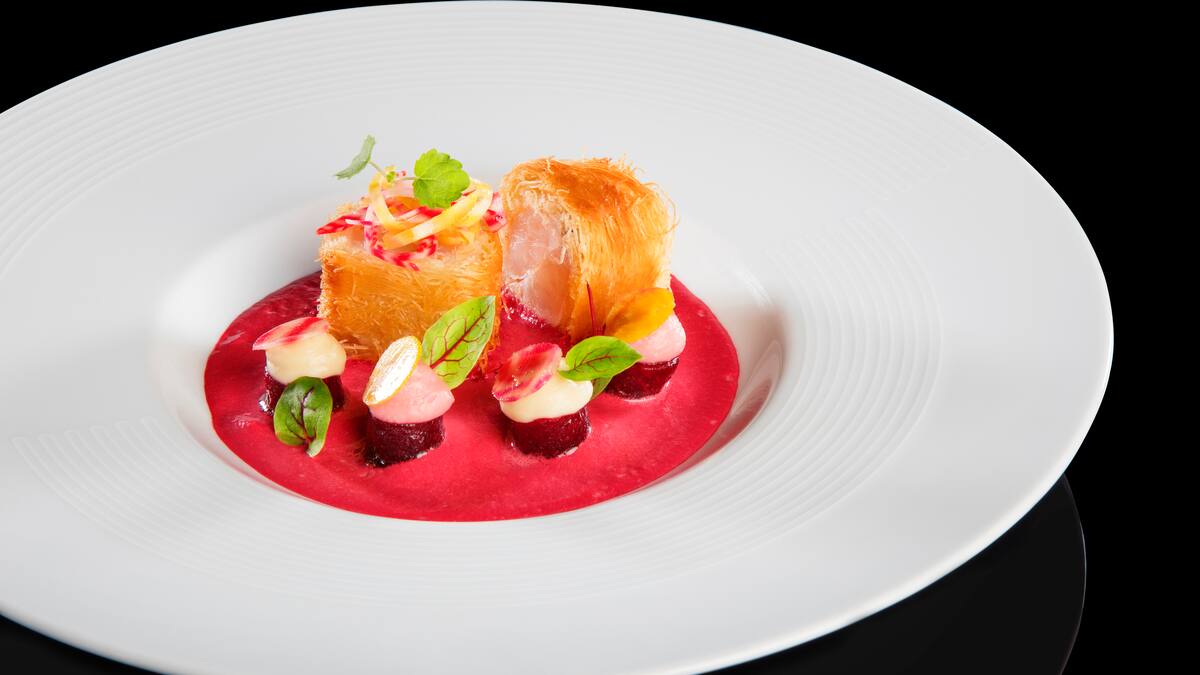 Cigale de mer rôtie en kadaïf
