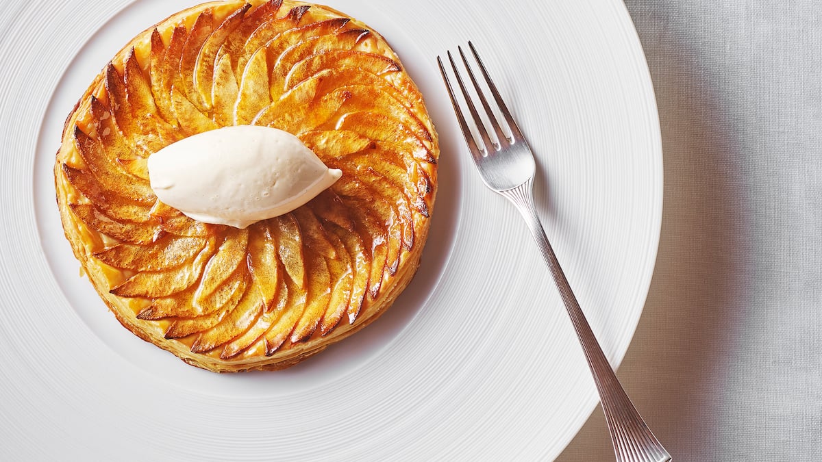 Tartelettes aux pommes et glace à la vanille