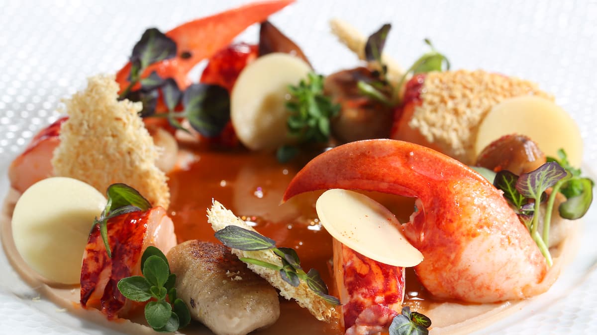 Hummer Shell Fish Rezept: Blauer Hummer mit Kastanien-Gnocchi, Philippe Bourrel