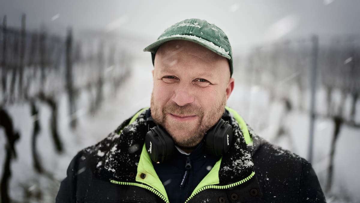 20 Jahre! Litwans «Burgunder» aus dem Aargau 2006 kelterte Tom Litwan seinen ersten Aargauer Biowein. Er steht mitten im Winzerleben  mit eigenem Humor.