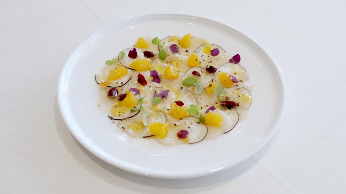 Carpaccio de SaintJacques et clémentine