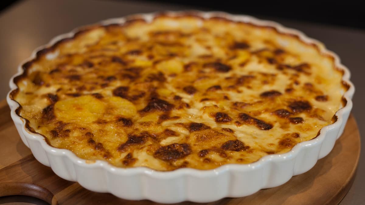 Rezept: Kartoffel-Lauch-Gratin von Guy Ravet Rezept: Kartoffel-Lauch-Gratin von Guy Ravet