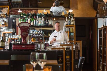 Alla Stazione, Ermanno Crosetti im Restaurant. © Marcus Gyger