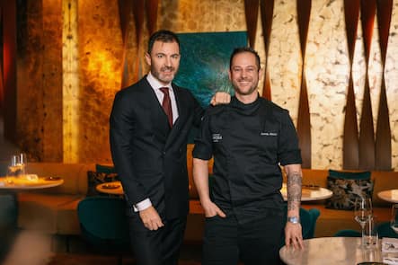 17.12.2025, Zürich, Aurora, Stefan Persterer und Dennis Mazza (photo by Rémy Steiner for Gault Millau)