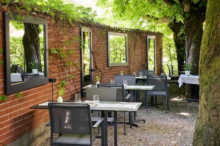 Der Garten vom Restaurant Maihöfli in Luzern, LU