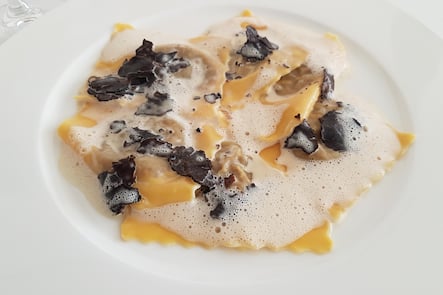 Brasata-Ravioli mit Perigord-Trüffel und brauner Butter Gregor Smolinsky - Sihlhalde, ZH Gattikon Gattikon, 24.1.2018 HO via Restaurant