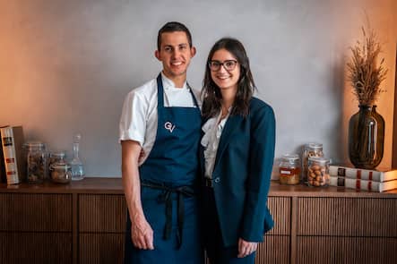 Gilles et Letizia Varone dans leur tout nouveau restaurant.