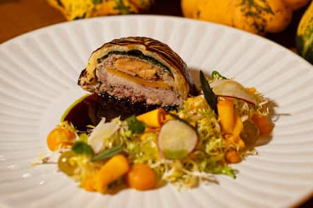 Pithiviers faisan foie gras courge Lion d'Or Carouge