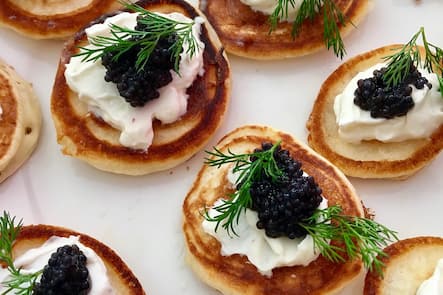 Blinis caviar crème