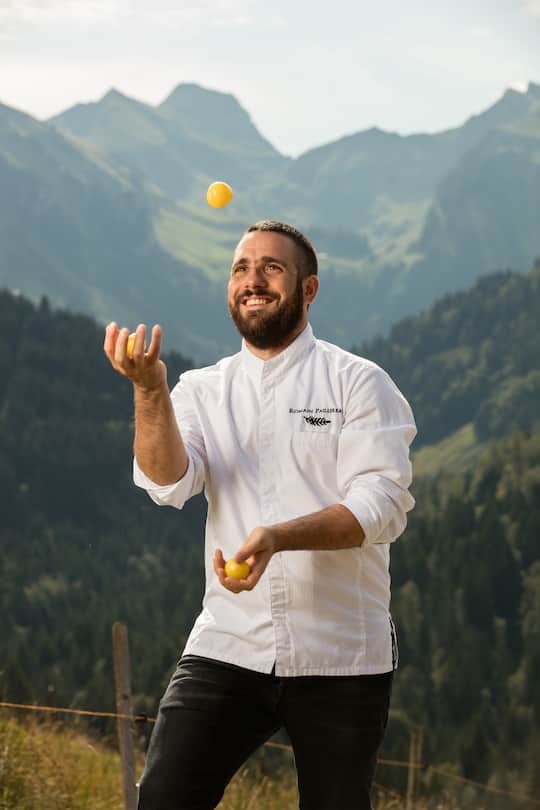 Romaine Paillerau mit Edelpflaumen "Reineclaude".