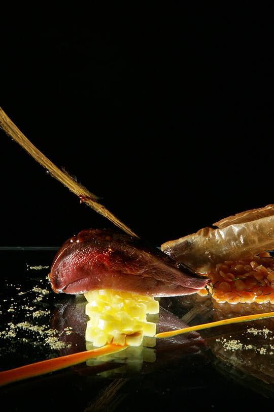 Pigeon laqué à la réglisse