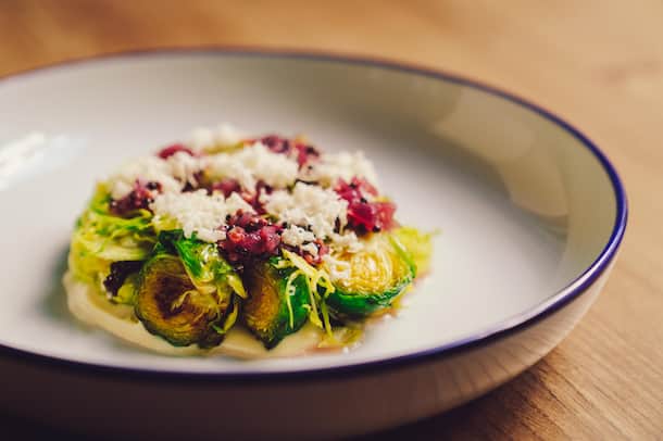 Vegan! Rosenkohl mit Cashewkern-Crème Wirtschaft im Franz Zürich