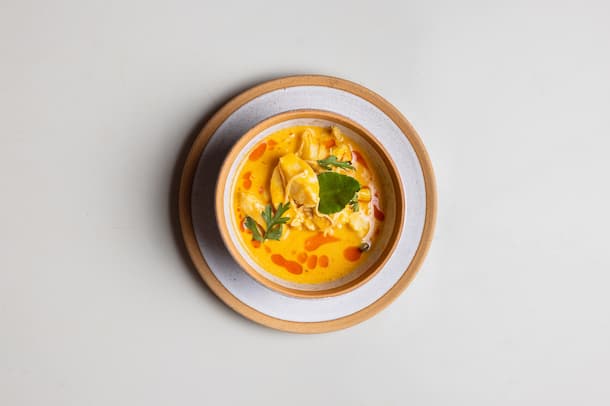 Kürbissuppe mit Kokoscreme Kürbissuppe mit Kokos