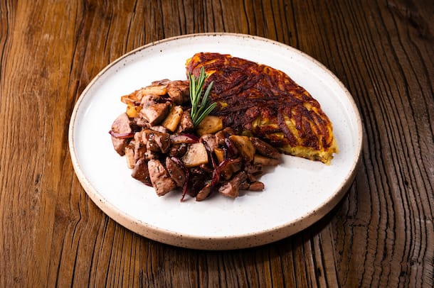 Kalbsleber mit Rösti Kalbsleber mit Rösti von Luma Delikatessen