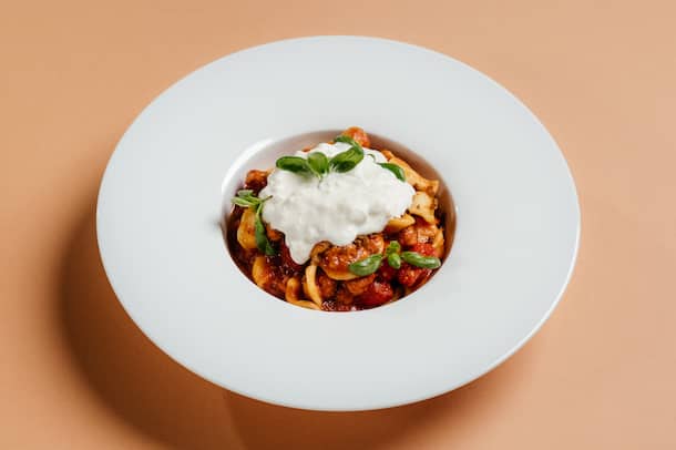 Orecchiette mit Stracciatella by Mamma Maria Antonio Colaianni, Ristorante Ornellaia; mit Mama Maria; Orecchiette von Mama Maria mit Stracciatella;