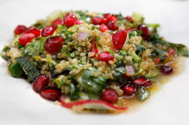 Taboulé de quinoa et vinaigrette aux agrumes Recette barbecue vegan Luciole La Chaux-de-Fonds Danny Baker
