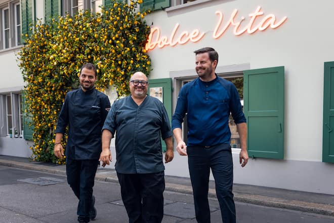 Zürich, 10.08.2026 - Mews House, Sugo Contest 2026, Luigi de Gregorio, Antonio Colaianni und Pascal Schmutz - Copyright Rémy Steiner