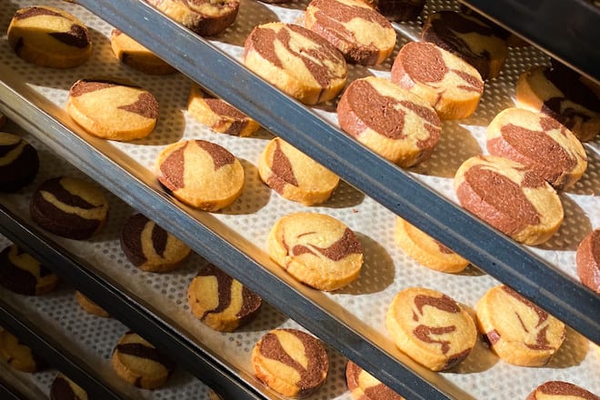 Beurre&Cacao Caroline Kehren biscuits sablés chocolat vanille marbrés