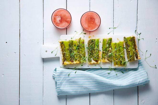 Sbrinz Rezepte, März 2023, Spargel-Tarte-Tatin