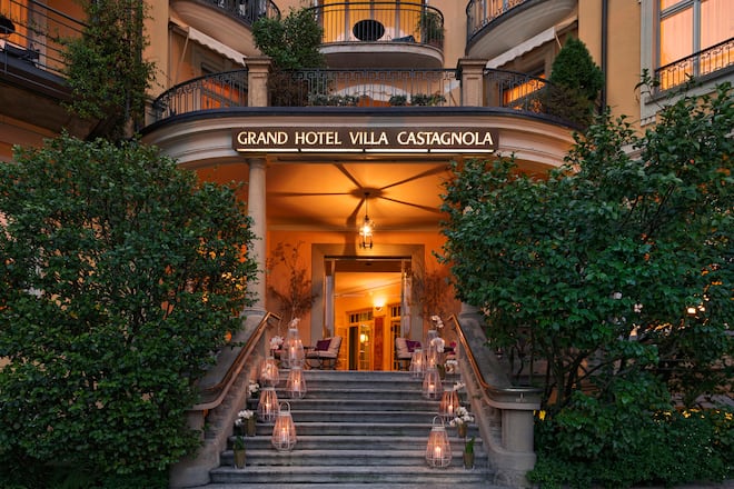 Aussenansicht Sommer/Herbst, Abend Grand Hotel Villa Castagnola Lugano, 2.3.2017 © HO