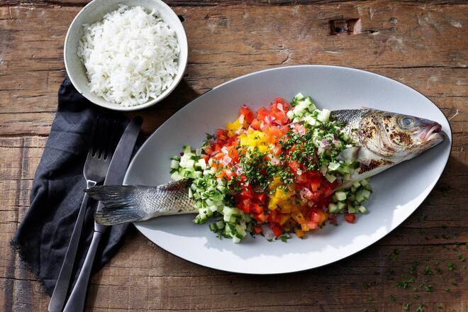 Hauptspeise Wolfsbarsch