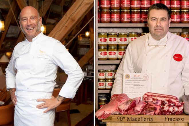 Chef Marco Ortolani und Metzger Simone Fracassi