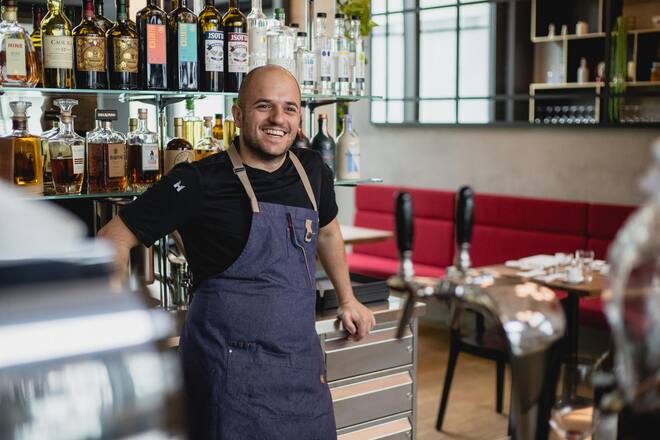 Restaurant Anna, Zürich, Amex, Amex Talent 2021, Stefano Corrado, Maria Ventola, Foto: Digitale Massarbeit, Simon Kurt Restaurant Anna, Stefano Corrado, Zürich © Digitale Massarbeit