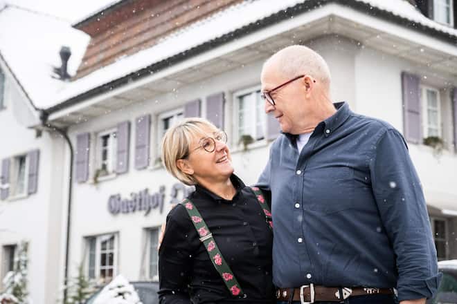 Metzgete im Restaurant Ochsen, Roggliswil 2022: Claudia und Philipp Blum-Iff