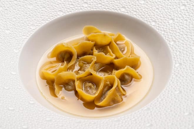 Serata Bollito Misto, im Restaurant La Reserve, Eden au Lac, Cappelletti Stracotto di Manzo, Suo Brodo
