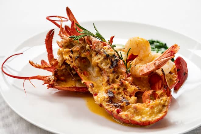 Reussbad, Ralf Thomas, Hummerschwanz und Black Tiger Crevette