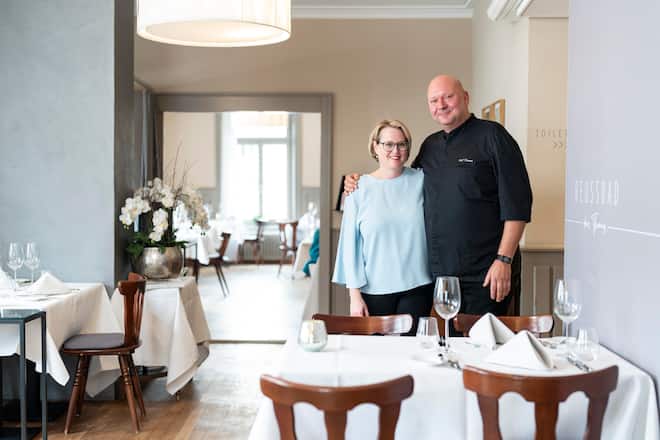 Reussbad, Ralf und Corinna Thomas, mit Tochter