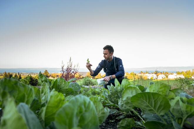 Koch des Jahres Party - Restaurant Mammertsberg - Koch Silvio Germann im Garten
