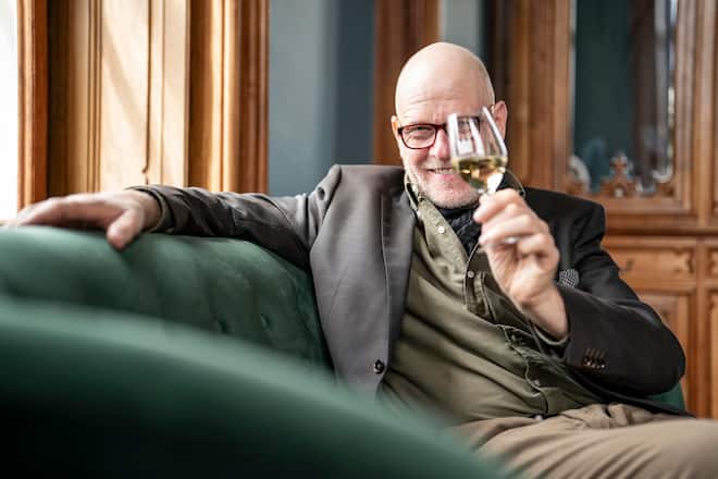 Blaise Duboux , Vigneron im Schloss Vevey an Auszeichnungsevent seiner zwei Weine Pure Inspiartion (blanc et rouge)