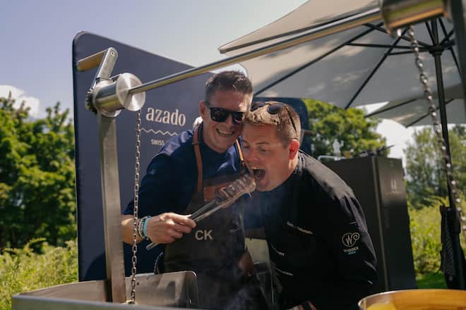 Azado-Grill: Stefan Heilemann und Christian Kuchler
