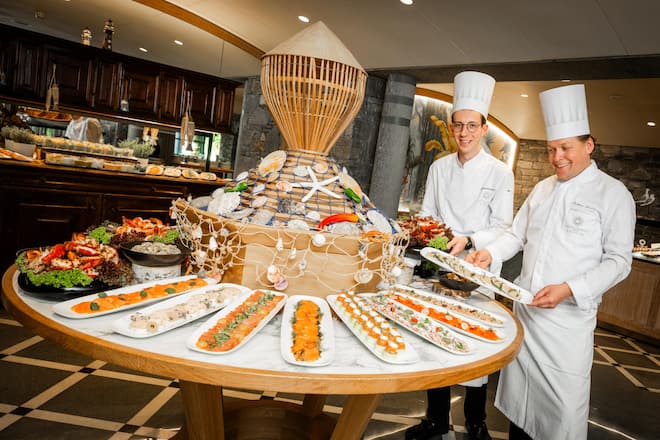 Fischbuffet im Castello del Sole 2026 mit Matteo Ronzoni