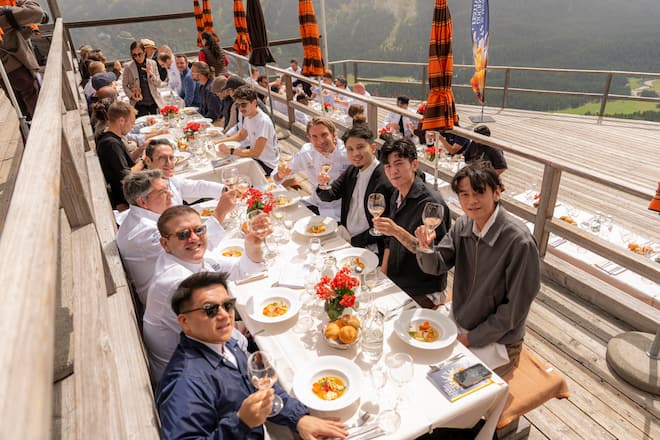 Gourmetfestival St. Moritz 2026. Impression vom Chefs Lunch im Bergrestaurant Trutz in St. Moritz. Fotografiert am 27. August 2026