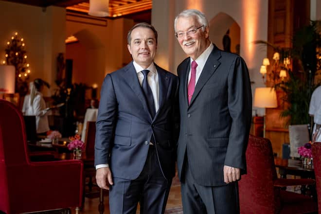 Richard Leuenberger und Hans Wiedemann GMC - Hotel des Jahres 2026 - Badrutts Palace -