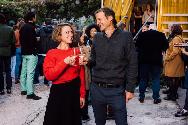 Irene Kälin mit ihrem Lieblingswinzer Adrian Hartmann, 2022