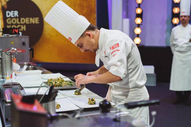 Daniele Angelosanto, Restaurant de l'Hotel de Ville Crissier - KADI - Goldener Koch 2023 Halbfinale - Trafo Baden - Jan 2023 - Copyright Olivia Pulver