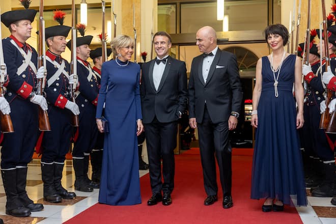 Staatsbesuch von Frankreichs Praesident Emmanuel Macron und seiner Frau Brigitte Macron am 15.11.2024 in Bern. © Kurt Reichenbach