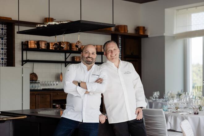 Stefan Jäckel, Mike Wehrle, UBS-Fourhander mit Mike Wehrle & Stefan Jäckel, 04. Juni 2024, Restaurant Ritzcoffier, Bürgenstock Resort, Obbürgen. Copyright Roy Matter