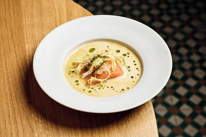 Lachsforelle | XO-Crème | Aji Amarillo beurre blanc