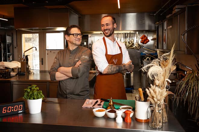 12.01.2025, Zürich-Altstetten, dieCuisine, Hans-Jörg Ladurner und Max Vetter (photo by Remy Steiner for Gault Millau)