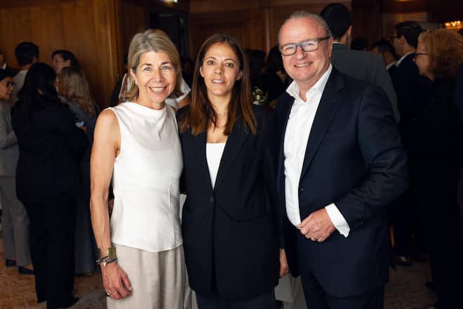 Zürich, 01.09.2026 - Mandarin Oriental Savoy, Swiss Deluxe Hotels Talents 2026, Silvia Gonçales Louro mit Alexandra & Markus Marti - Copyright Rémy Steiner