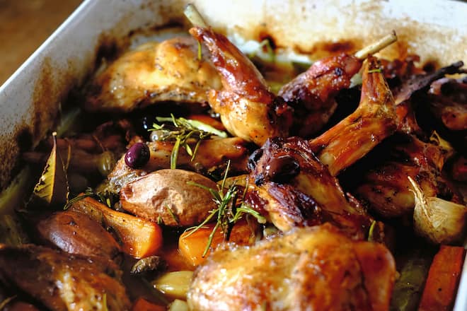 Coniglio al forno Claudio del Principe