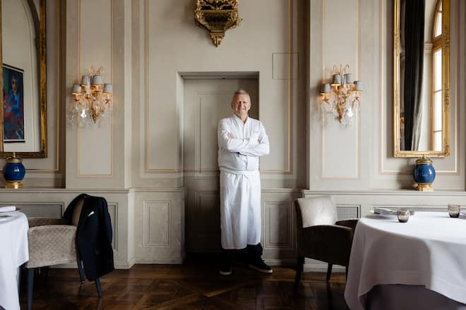 Peter Knogl, Küchenchef, Grand Hotel Les Trois Rois, Basel, BS. 17. Oktober 2024. Copyright: Roy Matter