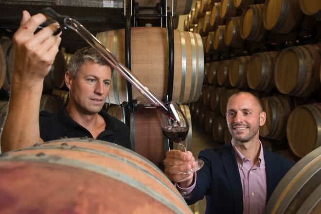 Jérôme Leupin, Directeur und Florian Barthassat, Oenologe