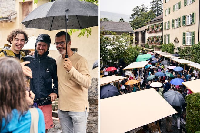 Regen, Schirm, Charme: Caminadas Herbstfest