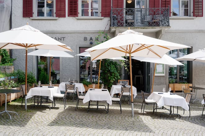 Terrasse des Restaurant Jakob in Rapperswil